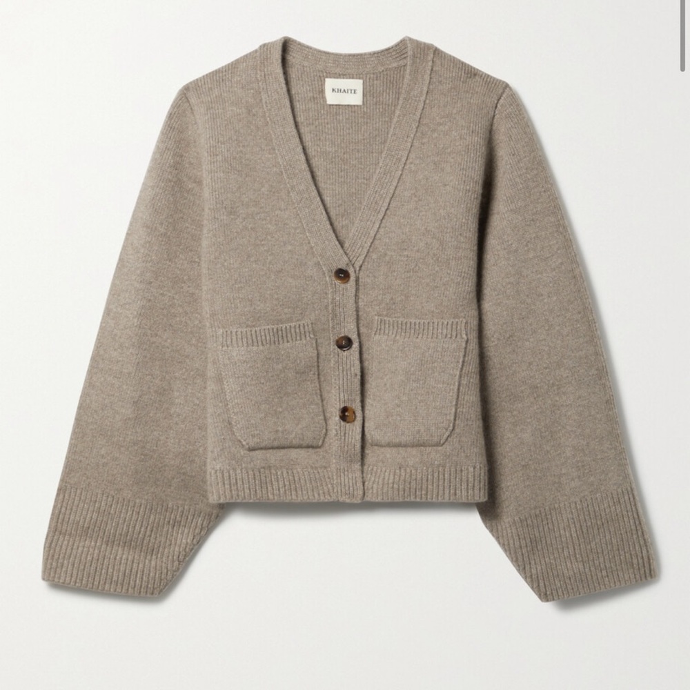 KHAITE Scarlet Cardigan - Color Tan - Size Large